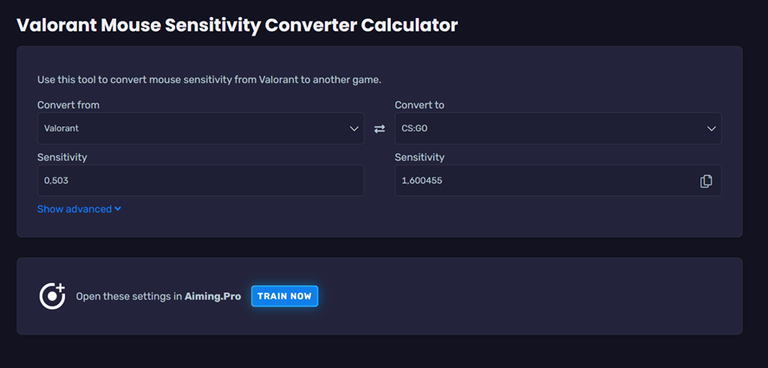 CS2 valorant sensitivity